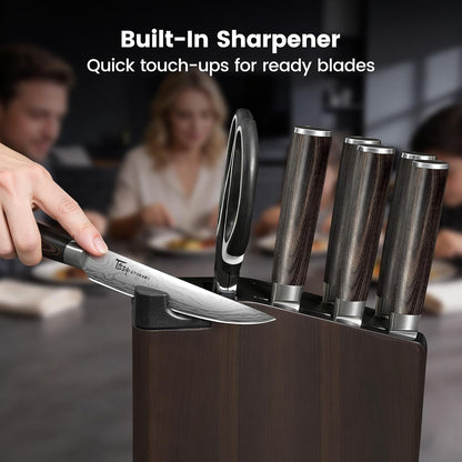 15-Piece Kitchen Knife Set with Magnetic Block, New for 20265