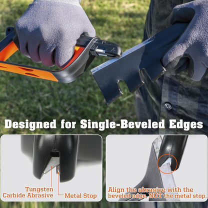 103N All-In-1 Knife Garden Tool Lawn Mower Blade Sharpener | Axe, Hatchet, Machete, Pruner, Hedge Shears, Scissors, Gardening Sharpening Tool Gifts for Men3
