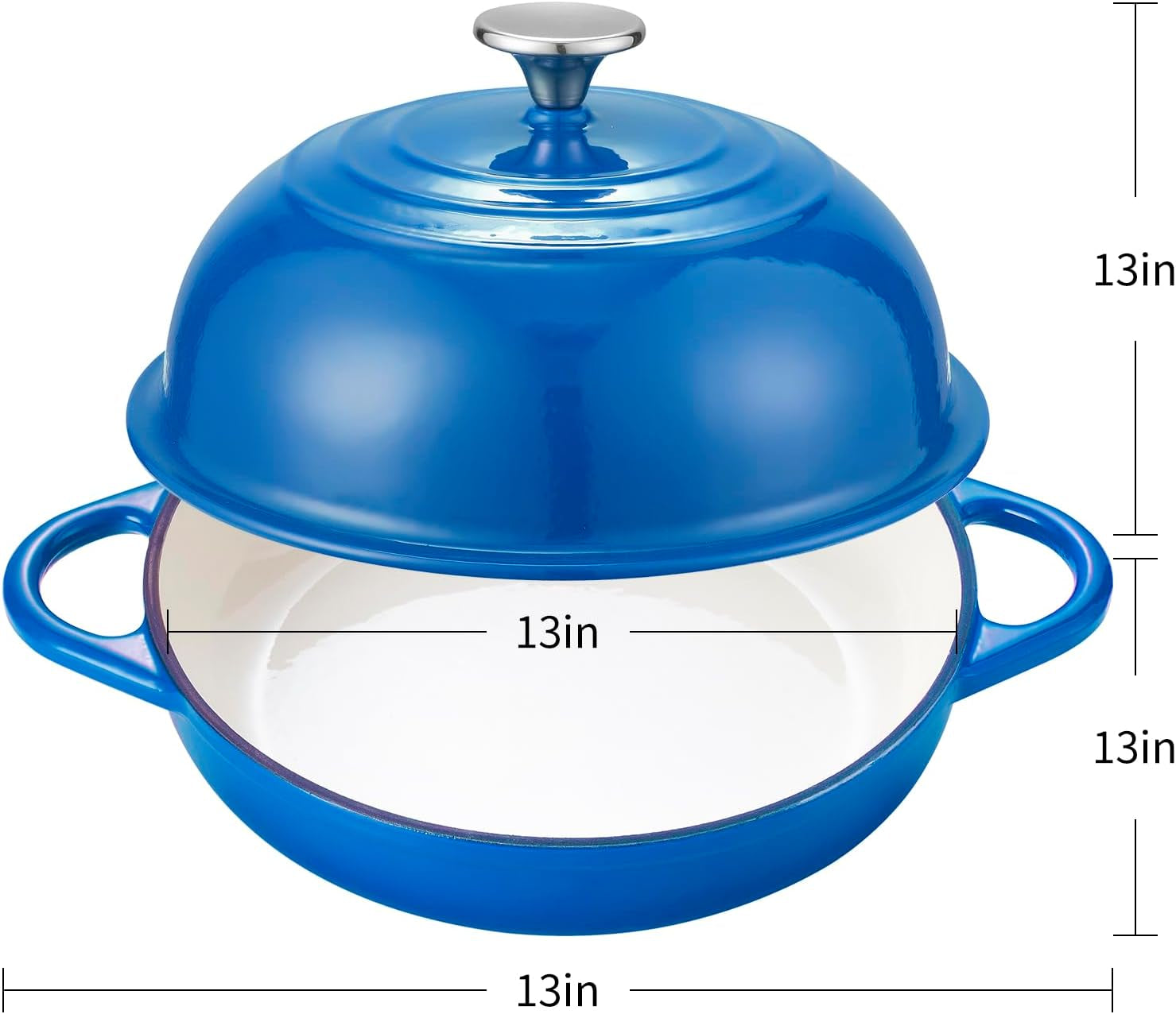 dutch-oven-cast-iron-bread-oven-with-cloche-dome-lid-for-baking-sourdough-artisan-bread-pizza-enameled-cast-iron-combo-cooker-for-baking-braising-roasting-magenta-enameled-finish