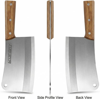 7.3" Carbon Steel Meat Cleaver for Heavy Duty Bone Chopping3