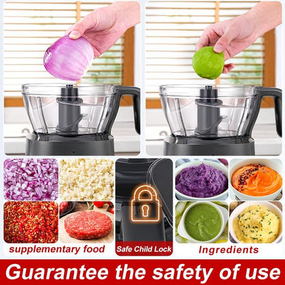 Food Processor Electric Food Chopper with 4.5-Cup(1000Ml) Vegetable Chopper & Meat Grinder,Bpa Free, Stainless Steel Blade for Chopp, Slice, Mince, Grind, and Puree, for Baby Food & Family Use | Vegetable Chopper & Meat Grinder BPA Free, Stainless Steel B3