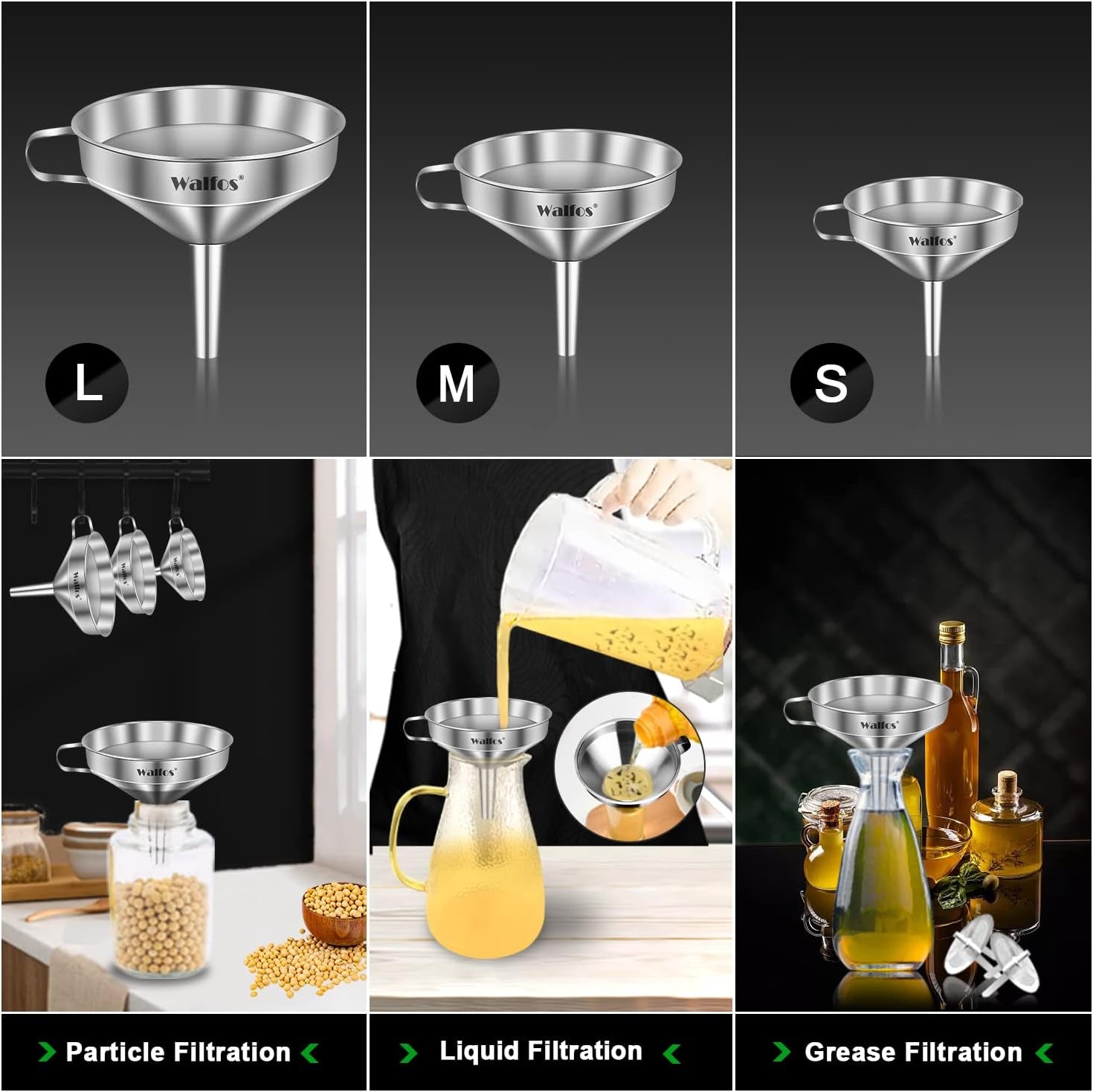 stainless-steel-funnel-3-pack-kitchen-funnel-with-2-removable-strainer-1pcs-cleaning-brush-perfect-for-transferring-of-liquid-oils-jam-dry-ingredients-powder
