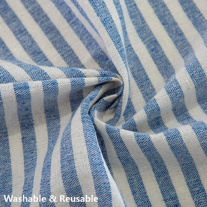 Square Tablecloth 70 X 70 Inch Blue Striped Boho Cloth Tablecloths Summer Outdoor Tablecloth for Picnic Table Cover (Blue,70"X70",Square)5