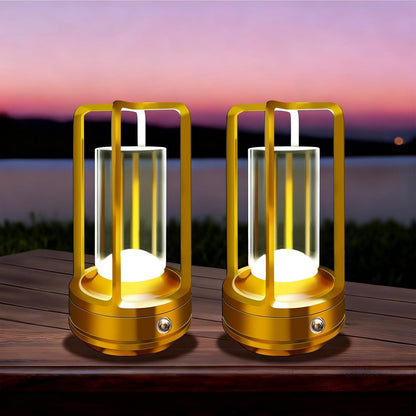 Rechargeable Table Lamp, 4000Mah Battery Cordless Lamp (Gold-2 )1