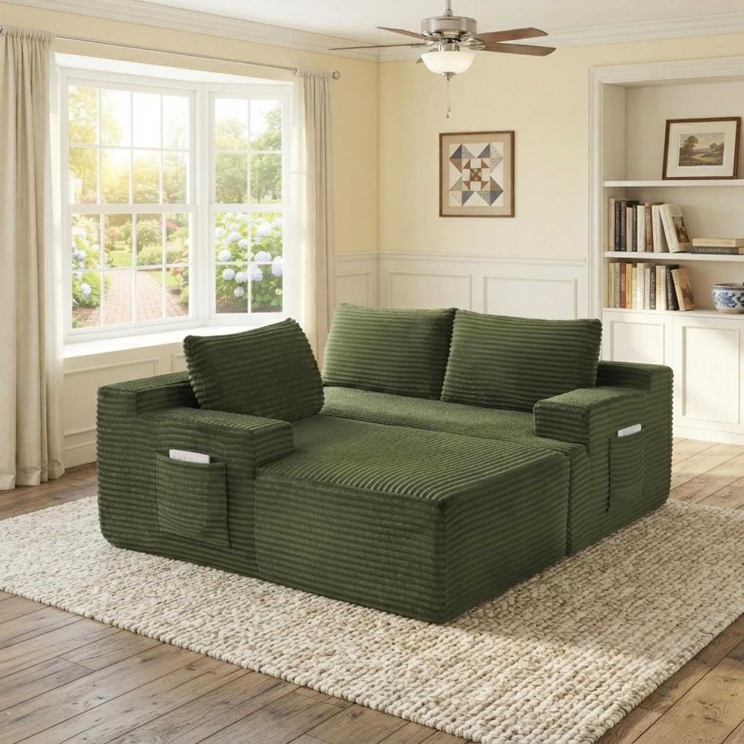 96-boneless-sectional-cloud-couches-with-left-facing-chaise-lounge-for-living-room-fluffy-l-shaped-memory-foam-compressed-modular-sofa-with-deep-seat-green-corduroy-corner-couch