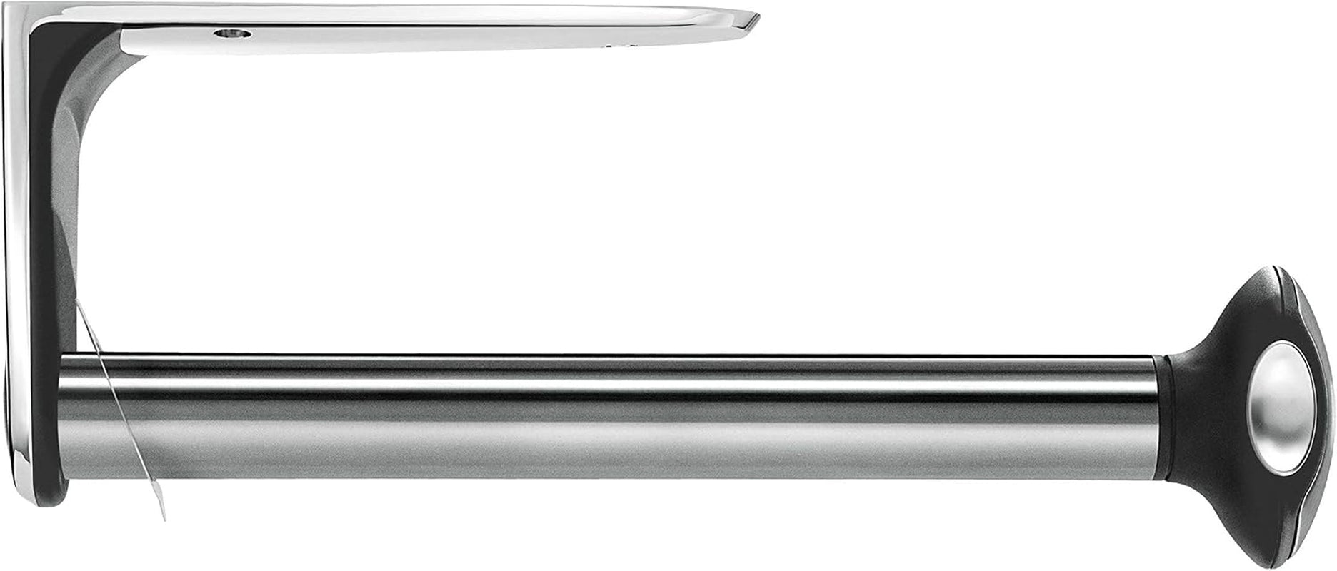 simplehuman-wall-mount-paper-towel-holder-under-cabinet-or-wall-mounted-rack-horizontal-or-vertical-install-one-handed-tear-with-tension-spring-quick-release-knob-brushed-stainless-steel