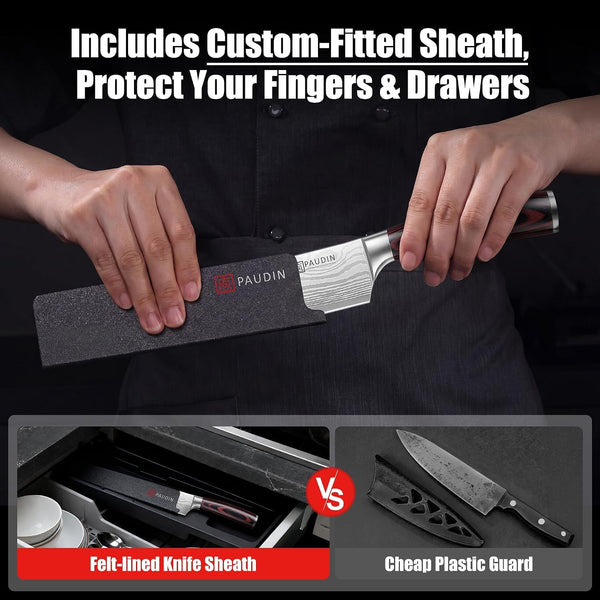 Chef Knife, 8 Inch High Carbon Stainless Steel Sharp Kitchen Knife with Ergonomic Handle, Gift Box for Family & Restaurant5