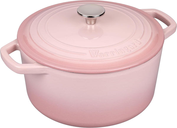 Enameled Cast Iron Dutch Oven Pot with Lid, for Bread Baking, round Bread Oven- Include Sourdough Bread Baking Supplies Set, 4.5QT, Pink8