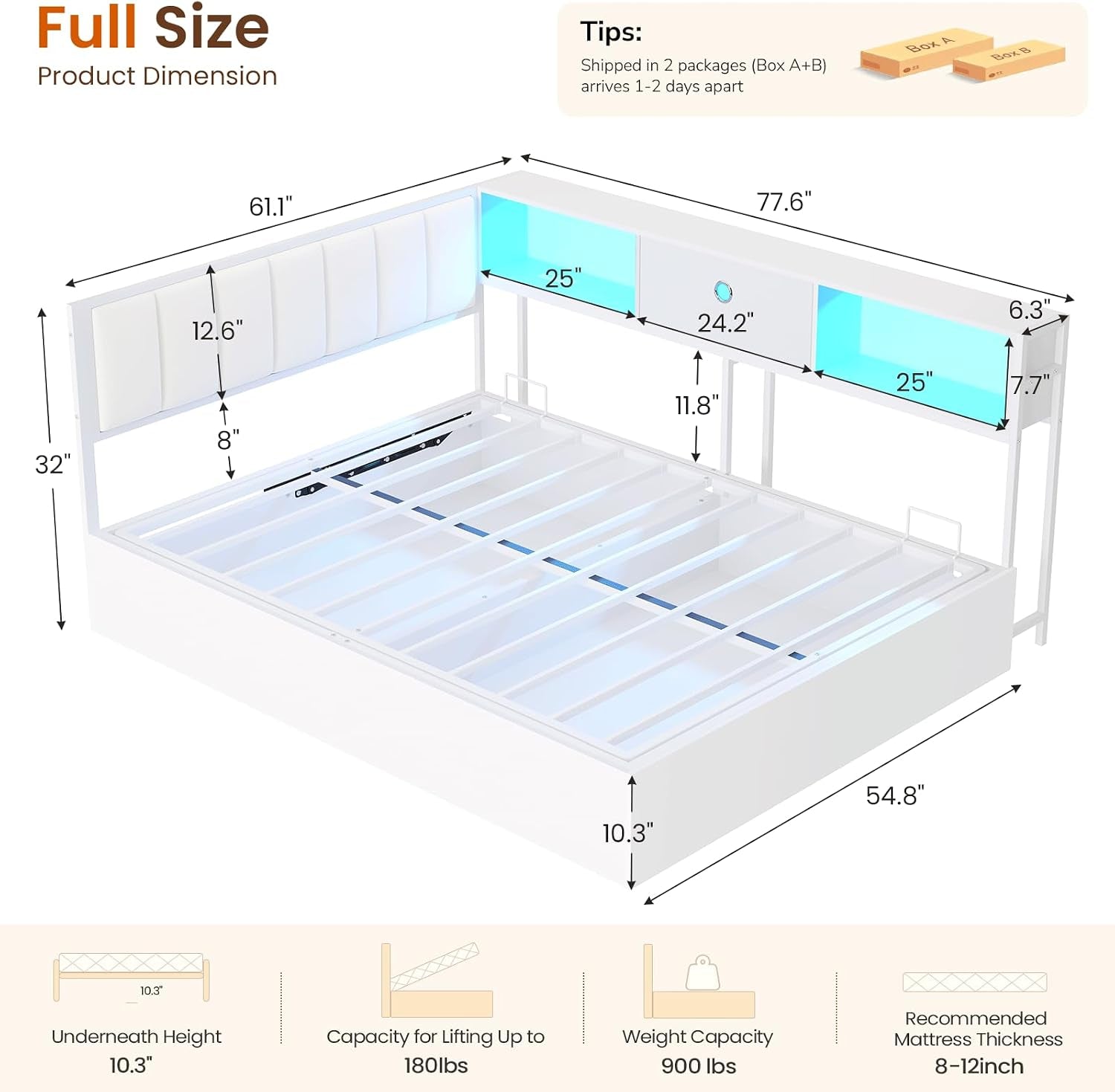 corner-full-lift-up-bed-with-hydraulic-storage-and-bookcase-white