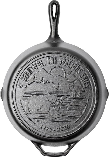 Pre-Seasoned Cast Iron Skillet, 12 Inches, Spacious Skies | Limited Edition Cast Iron Skillet for Oven, Stovetop, Grill & Campfire Cooking, Made in USA, Pfas-Free1