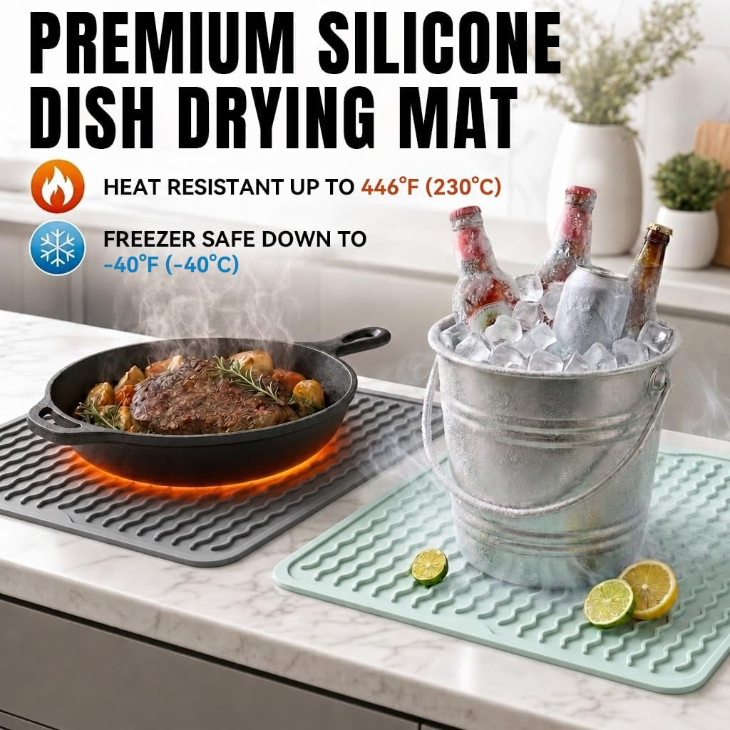 2-pack-silicone-dish-drying-mat-for-kitchen-counter-shower-caddy-rack-waterproof-under-sink-placemats-trivets-coffee-bar-accessories-utensil-holder-essentials-home-dining-decor-must-haves-2026