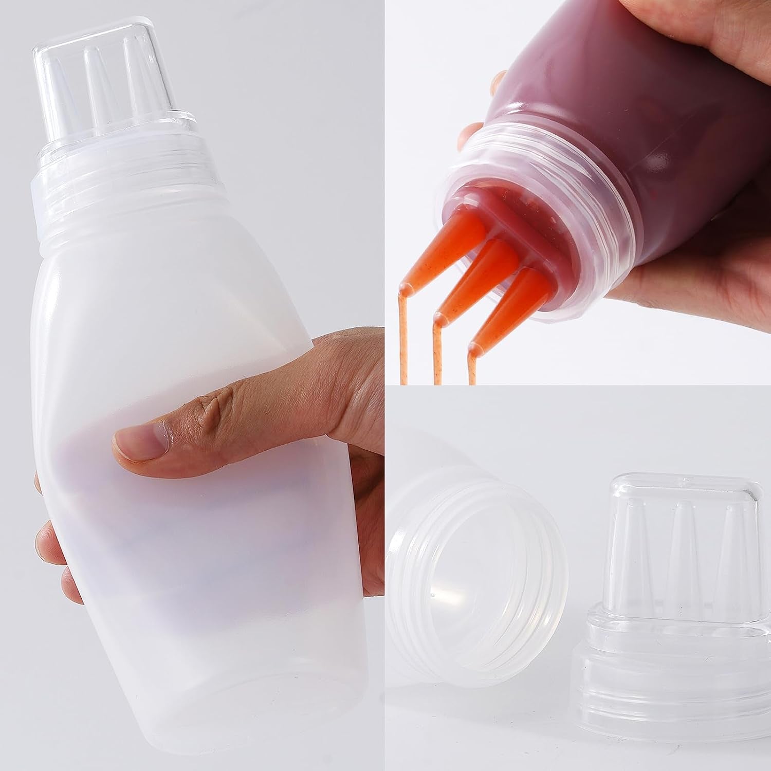 3-hole-plastic-condiment-squeeze-bottles-3-pcs-13oz-sauces-ketchup-salad-dressing-oil-bbq-paint-pancake-art-3-hole-cap-controlled-dispensing-bpa-free