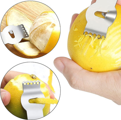 Stainless Steel Cheese Grater Set, Set of 5 Kitchen Grater & Peeler & Slicer, Lemon Zester with Cleaning Brush for Vegetable, Fruit, Chocolate6