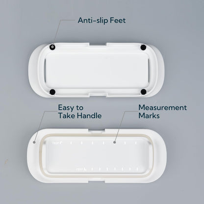 One-Handed Airtight Butter Dish with Lid for Countertop and Refrigerator Door Shelf, Butter Holder with One Press to Open/Close Secure Latching Buckle for West/East Coast Butter (White)8