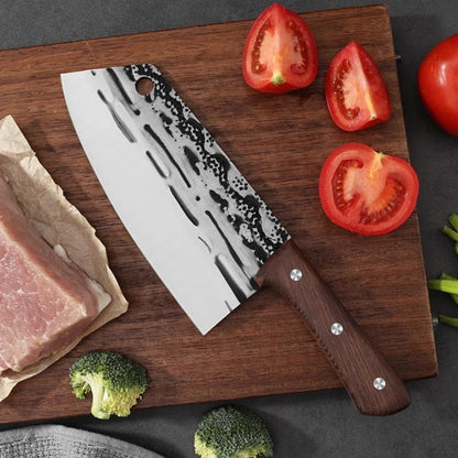 Meat Cleaver, Forged Wood Handle Kitchen Knives Chef Slicing Cleaver Meat Fish Vegetable Knife Full Tang Knives4