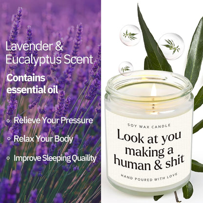 Funny New Mom Gifts, Handmade Scented Lavender Candle for New Mom5
