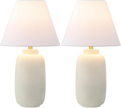 Elinore 24.5" Ginger Jar Table Lamp, Matte Cream, Set of 22
