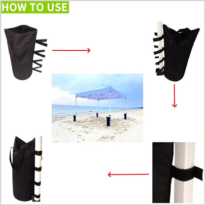 140 LBS Zipper Top Sand Bags for Canopy Legs (Without Sand) Sand Bags for Weight - Sandbags for Gazebo Legs, Pop up Canopy Tent Weights - Canopy Weight Bags, Set of 47