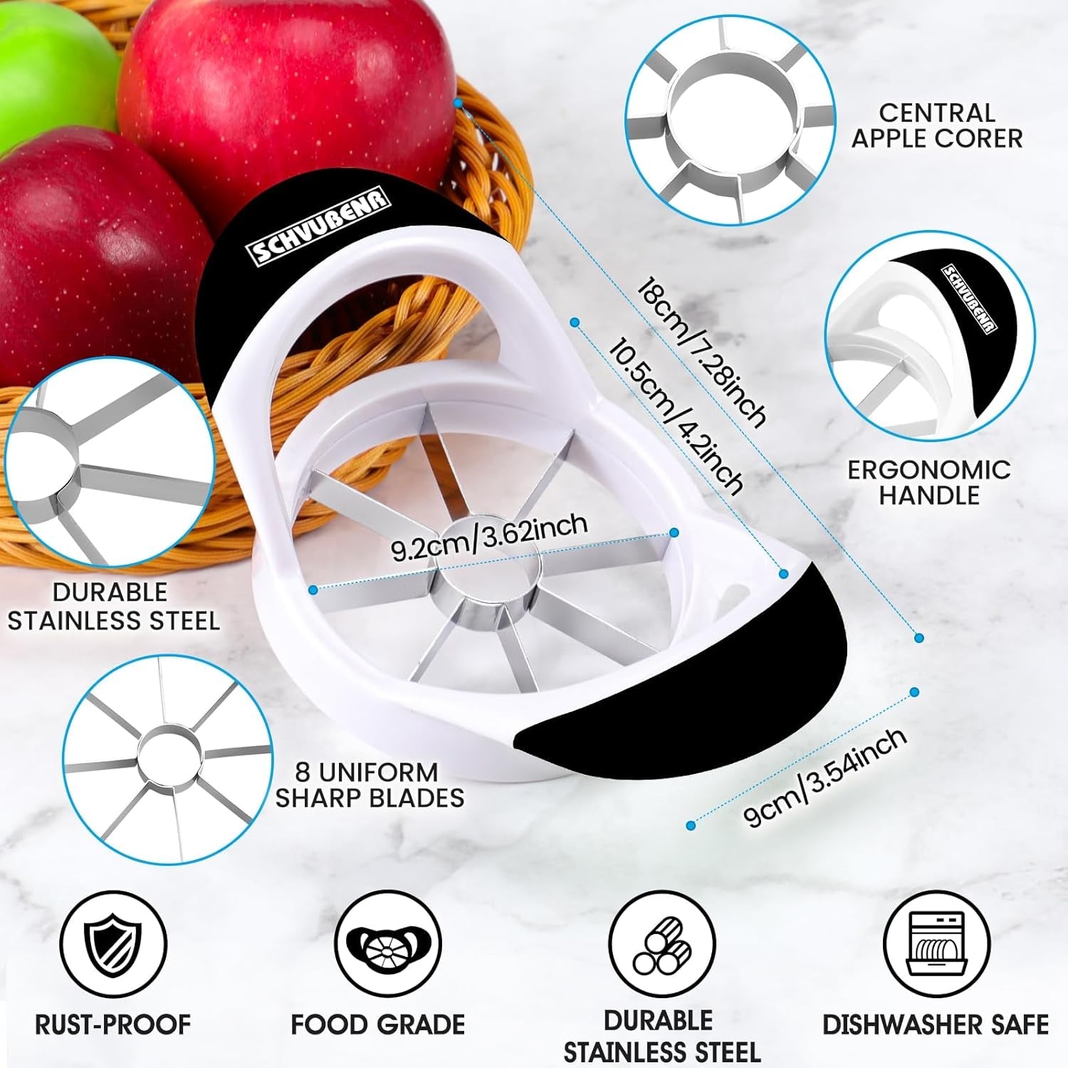 3-5-inch-apple-slicer-professional-apple-cutter-stainless-steel-apple-corer-super-sharp-apple-slicer-and-corer-apple-tool-with-8-sharp-bladesblack