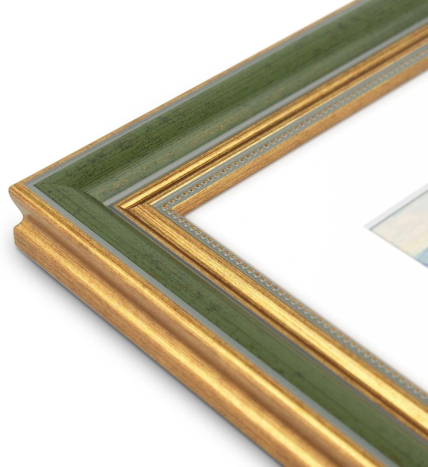 11x14-ornate-picture-frame-holds-8x10-photo-green-gold