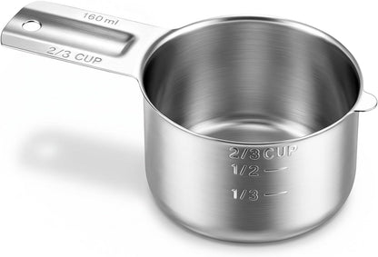2/3 Cup Measuring Cup 160Ml 304 Stainless Steel 2/3 Measuring Cups1