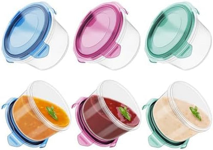2.7 Oz Salad Dressing Container to Go with Leakproof Lids, 6 Pack1