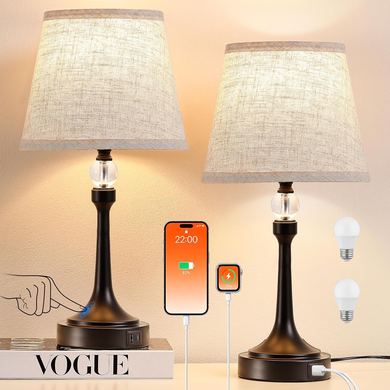 touch-black-table-lamp-set-of-2-with-usb-c-a-ports-desk-lamp-19-7