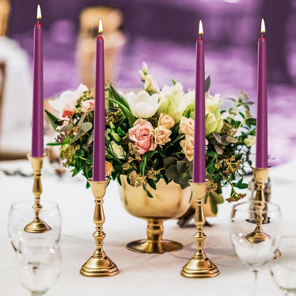 0.87×10 Inch Purple Taper Candles, Unscented and Smokeless Tall Candlesticks, 10 Pack Tapered Candles with Cotton Wicks, Long Burning, Ideal for Weddings, Dinner Parties, and Home Décor7