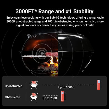 Sub-1G Smart Wireless Meat Thermometer with Standalone Base | 10X Enhanced Signal and Stability, ±0.5℉ Certified Accuracy, Wifi Unlimited Range for BBQ, Oven, Smoker, Grill3