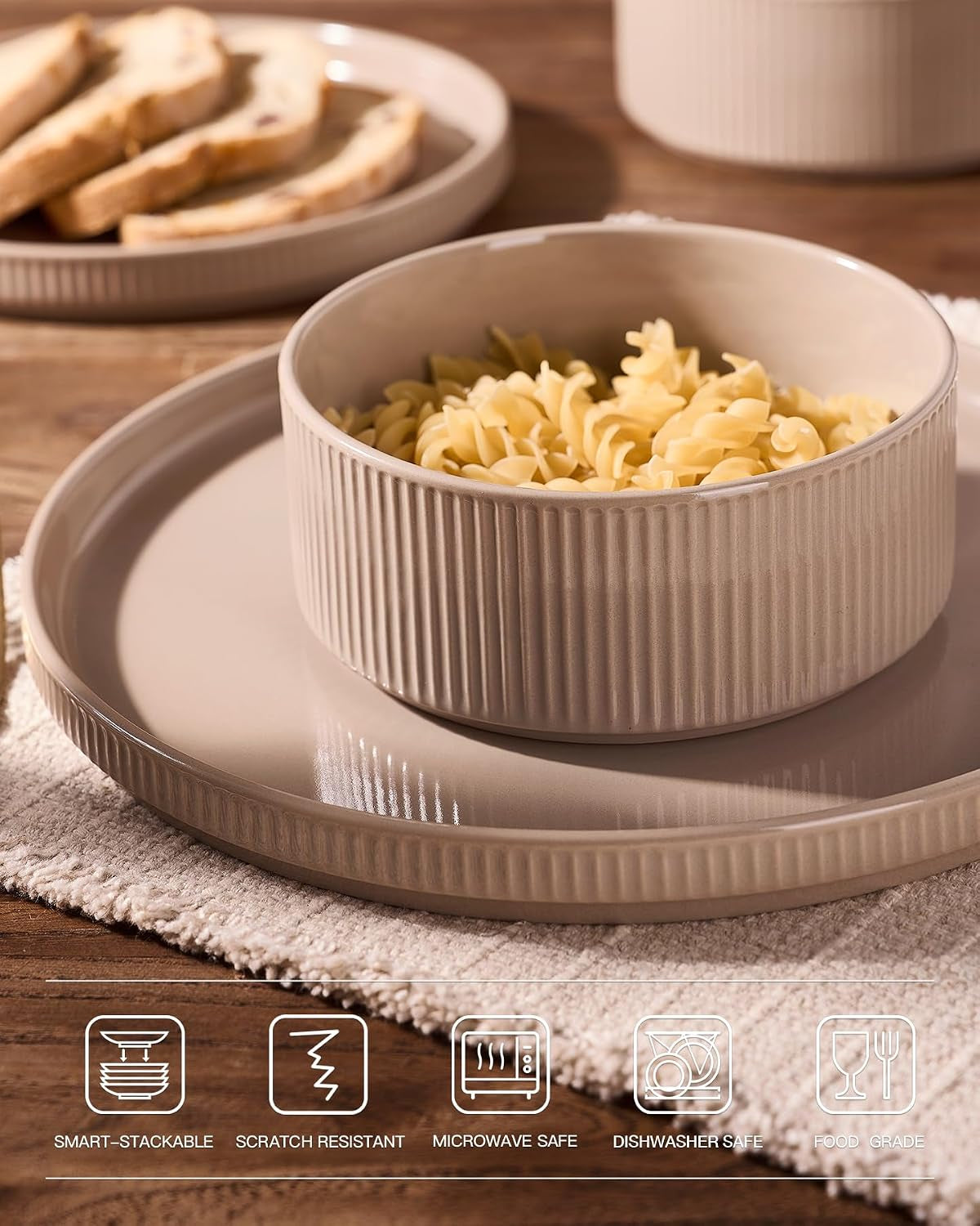 ceramic-plates-and-bowls-set-dinnerware-sets-ribbed-dishes-for-4