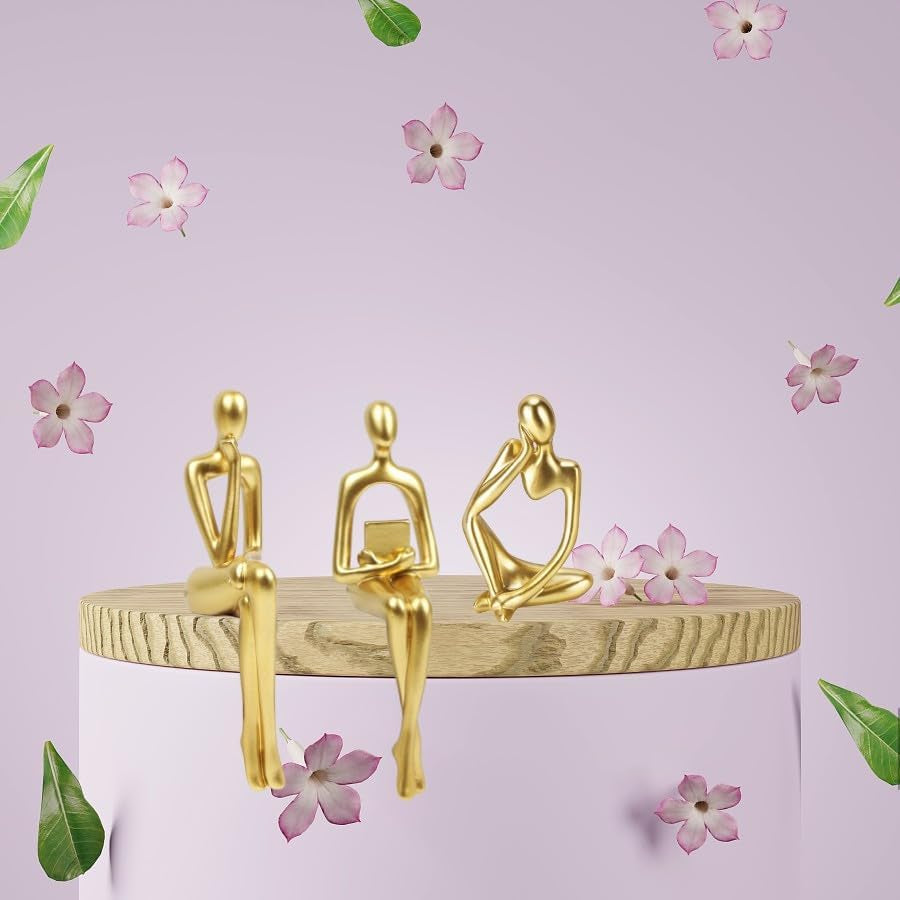 gold-home-decor-thinker-statue-accents-set-of-3-thinker-sculptures-office-decor-modern-abstract-resin-decoration-on-shelf-table-desk-for-living-room-office-bedroom-small-gold-collectable-figurine-for-living-room-floating-shelf-office-desk-decoration-modern-decor-gift-for-reading-lover-parents-friend