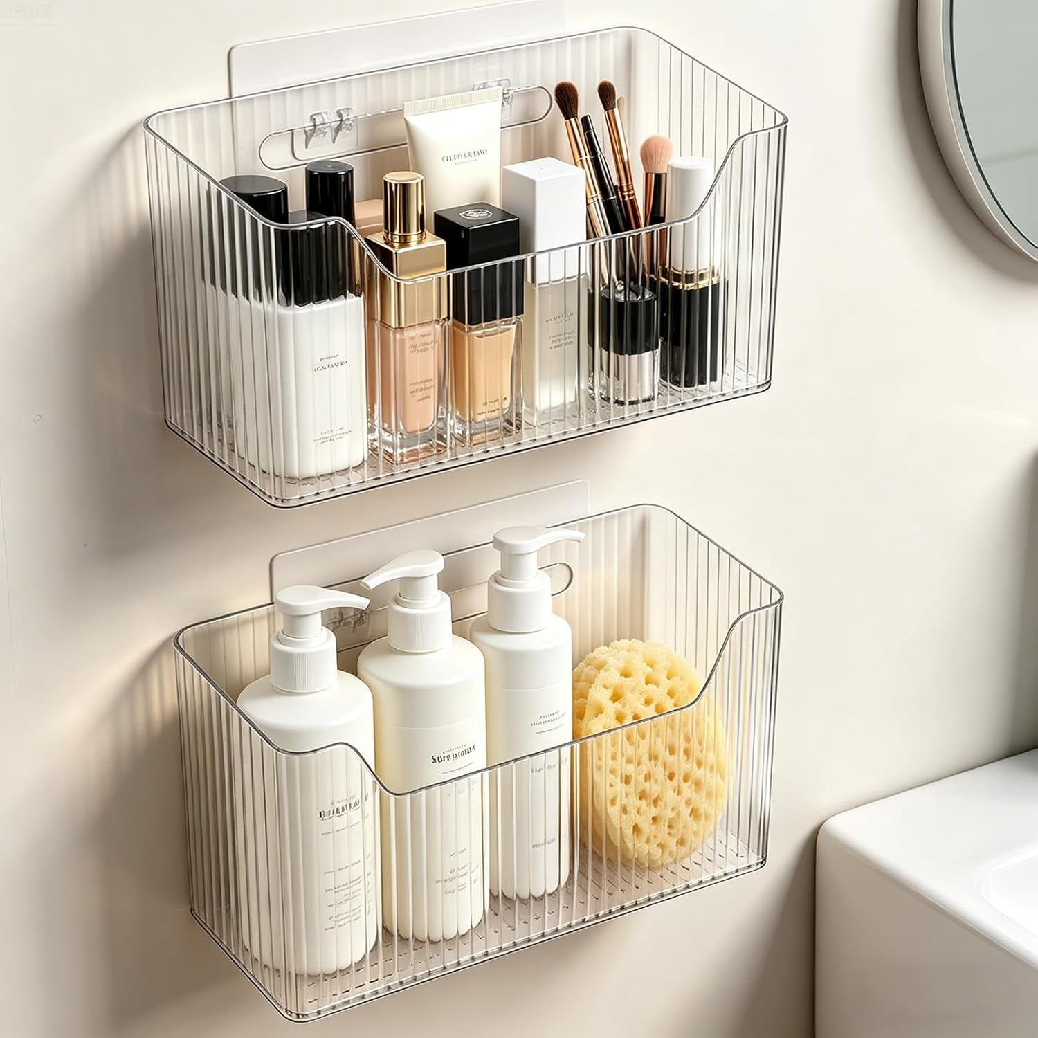 adhesive-cabinet-door-organizer-2-pack-wall-shower-caddy-clear
