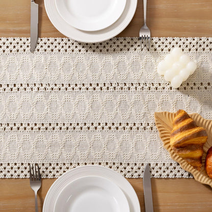 Boho Table Runner Fall Farmhouse Rustic Dining Dresser Scarf Home Decor4