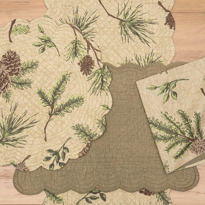 Woodland Retreat Pinecones 100% Cotton Single Placemat 13" X 19"3