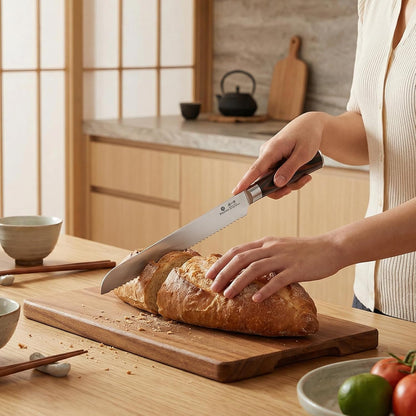 Bread Knife,10 in German Professional Homemade Bread Slicing Knife10