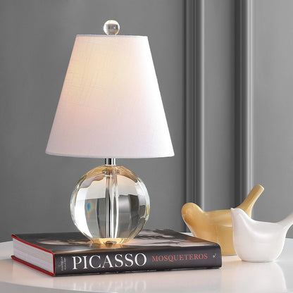 Goddard 16" Crystal Ball Orb Metal LED Table Lamp, Clear2