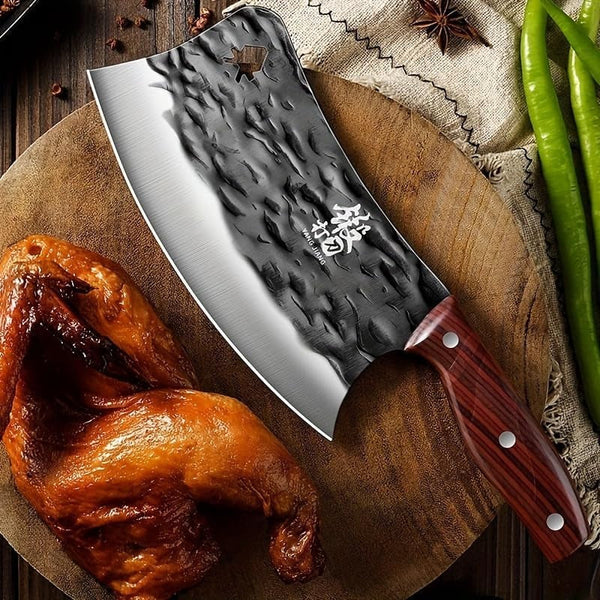 Meat Cleaver,Cleaver Knife 8 Inch Chopping Knife, Chopping and Cutting Dual Purpose Knife, Kitchen Boning Knife, Food Cutting Tool, LAMAJIGA58443