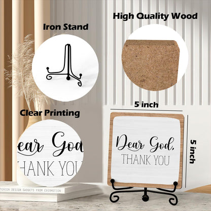 Home Decor, Farmhouse Shelf Table Decor, Christian Office Home Décor Accents for Living Room Mantle Coffee Bar Bookshelf Kitchen Entryway (B20)2