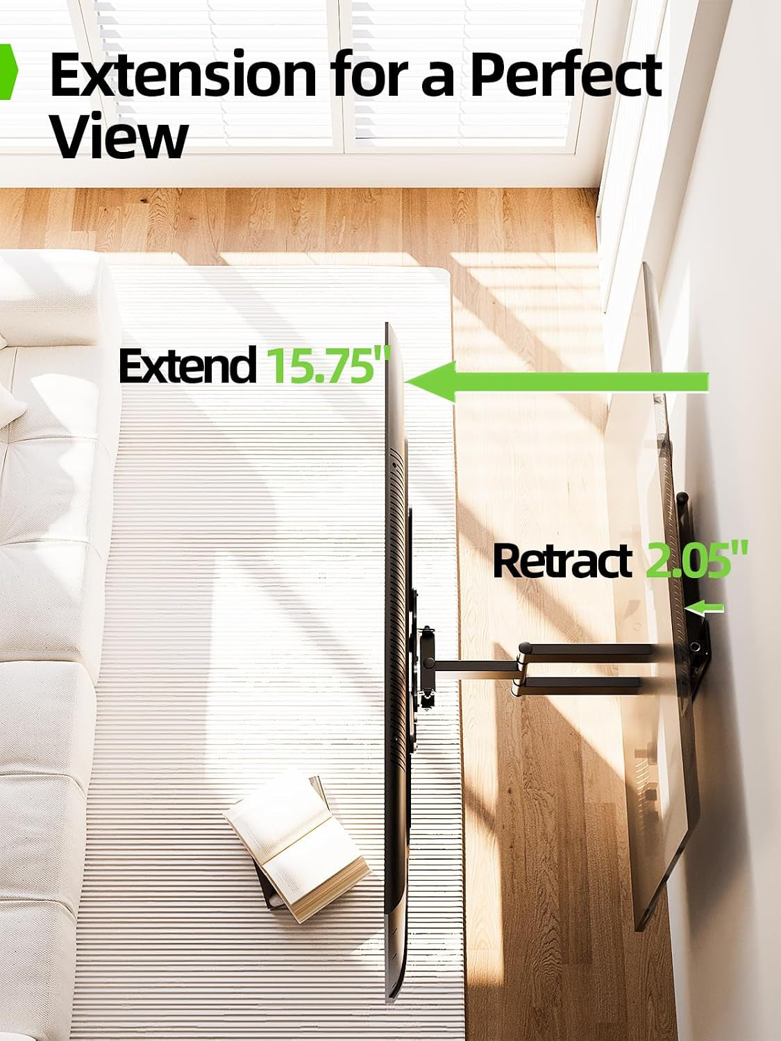 tv-wall-mount-for-most-26-60-inch-tvs-up-to-77-lbs-full-motion-wall-mount-tv-bracket-with-swivel-tilt-single-stud-design-for-corner-max-vesa-400x400mm-fit-most-32-40-42-43-50-55-60-tvs