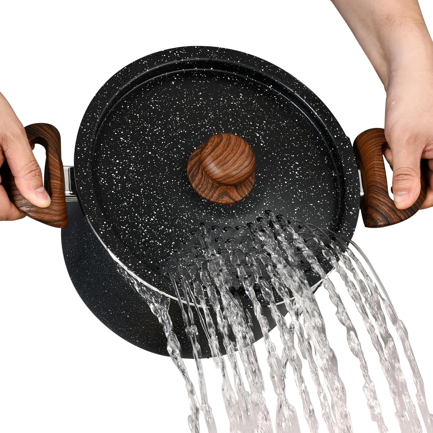 5qt-pasta-pot-with-strainer-lid-pasta-fork-non-stick-cooking-pot-lockable-lid-heat-resistant-handles-even-heat-distribution-easy-clean-black-marble