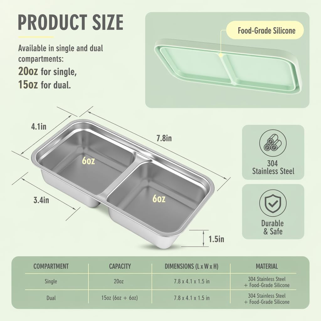4-pack-stainless-steel-snack-containers-leak-proof-2-compartment-lunch-boxes-with-silicone-lids-reusable-metal-snack-box-for-meal-prep-travel-outdoor-daily-use-2-compartments-a
