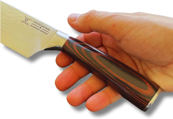 Laser Damascus 7-Inch Santoku Knife – Precision Stainless Steel Blade for Versatile Chopping & Professional Cooking5