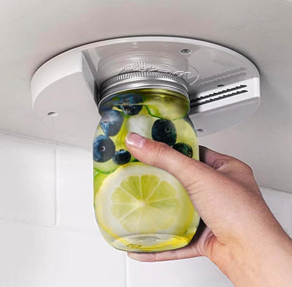Jar Opener for Seniors - under Cabinet Jar Openers for Weak Hands, Easy Grip, Arthritis Jar Opener, One Handed Gadgets & Bottle Opener - Essential Kitchen Gadgets for Home Assistance - White1