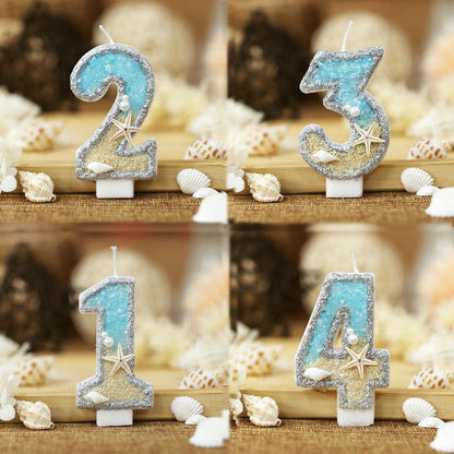 Beach Starfish Number 13 Candle for Cake 13Th Birthday Decorations5