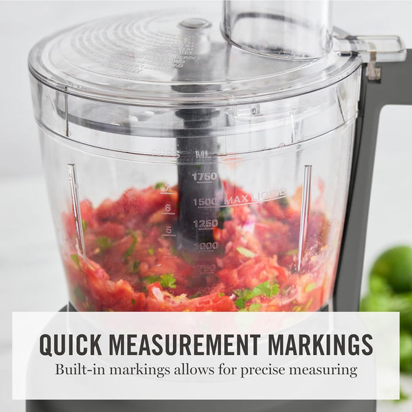 10 Cup Food Processor & Electric Chopper, One Touch Pulse | Bpa-Free Bowl, 3 Multipurpose Blades, Easy Food Prep, Chop, Slice, Shred, Puree, Emulsify, Speed Dial, Wide Feed Chute, Gray8