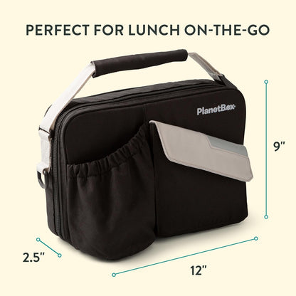 Insulated Lunch Bag, Black Currant Edition Carry Bag with Pockets for Water Bottle and Snacks, Durable, Easy to Clean and BPA Free3