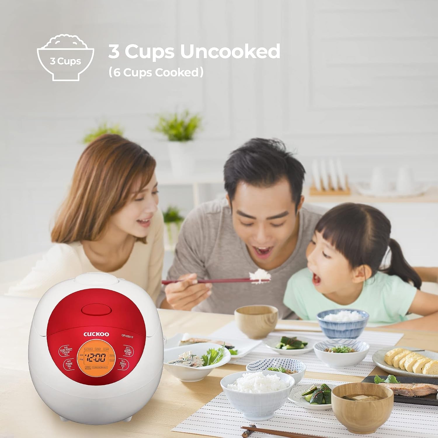 cuckoo-micom-fuzzy-logic-rice-cooker-6-cup-cooked-red-cr-0351fr-small-3-cup-uncooked-capacity-nonstick-inner-pot-5-menus-22-32-minute-turbo-rice-13-hour-preset-timer-made-in-korea