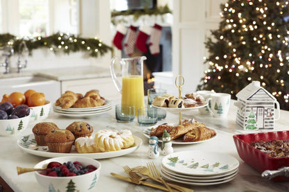 Balsam Lane Porcelain 12-Piece Christmas Dinnerware Set for 49