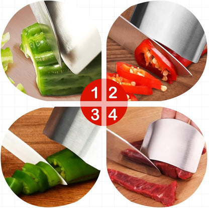 Stainless Steel Finger Guard, Universal Fit Adjustable Finger Protector for Cutting Food, Premium Slicing Tool, Silver5