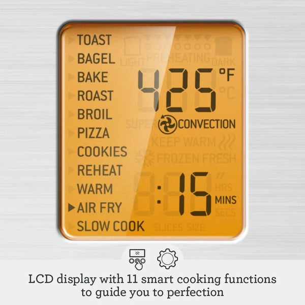 Breville BOV860BSS Smart Oven Air Fryer, Brushed Stainless Steel | Bake, Toast, Broil and More with Countertop Oven'S 11 Cooking Functions | Convection Setting Reduces Cook Time by up to 30%4